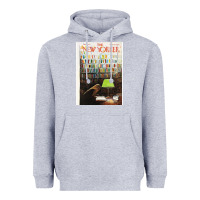 Heather Grey the new yorker 1973 Heavyweight Hoodie - linhVisuals