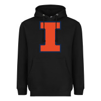 Black Illinois fighting illini, University of Illinois, UIUC, Geari Heavyweight Hoodie - linhVisuals