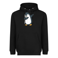 Black penguin dabbing funny Heavyweight Hoodie - linhVisuals