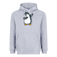 Heather Grey penguin dabbing funny Heavyweight Hoodie - linhVisuals