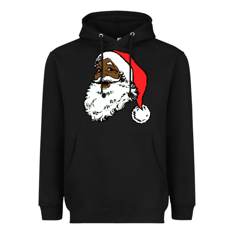 Black Santa Claus Christmas Heavyweight Hoodie by linhVisuals | Teevron