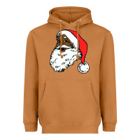 Meerkat black santa claus christmas Heavyweight Hoodie - linhVisuals