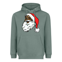 Sage black santa claus christmas Heavyweight Hoodie - linhVisuals
