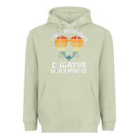 Matcha i like penguins and 3 people vintage Heavyweight Hoodie - linhVisuals