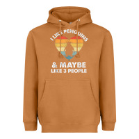 Meerkat i like penguins and 3 people vintage Heavyweight Hoodie - linhVisuals