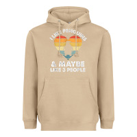 Mushroom i like penguins and 3 people vintage Heavyweight Hoodie - linhVisuals