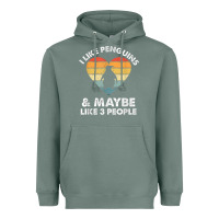 Sage i like penguins and 3 people vintage Heavyweight Hoodie - linhVisuals
