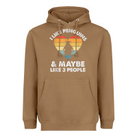 Toasted Coconut i like penguins and 3 people vintage Heavyweight Hoodie - linhVisuals
