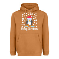 Meerkat penguin merry christmas with snow Heavyweight Hoodie - linhVisuals
