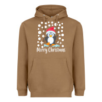 Toasted Coconut penguin merry christmas with snow Heavyweight Hoodie - linhVisuals