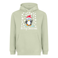 Matcha penguin merry christmas with snow Heavyweight Hoodie - linhVisuals
