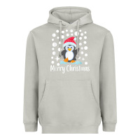 Moon Dust penguin merry christmas with snow Heavyweight Hoodie - linhVisuals