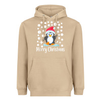 Mushroom penguin merry christmas with snow Heavyweight Hoodie - linhVisuals