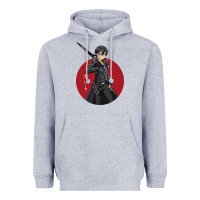 Heather Grey Sword art online -kirito Heavyweight Hoodie - linhVisuals