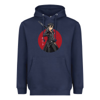Navy Sword art online -kirito Heavyweight Hoodie - linhVisuals