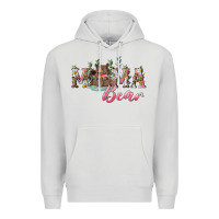 Dove Grey mama bear with daisy Premium Hoodie - RanaPortraitStore