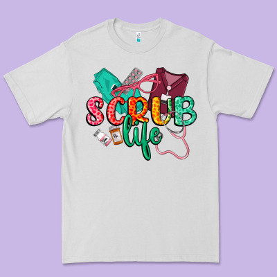 Scrub Life Premium Tee Designed By Cowgirlartshop
