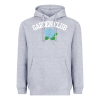 Heather Grey grandmillennial hydrangea style garden club Heavyweight Hoodie - linhVisuals