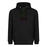 Black psychedelic bunny easter day, qsycho bunnies, easter 2022 Heavyweight Hoodie - linhVisuals