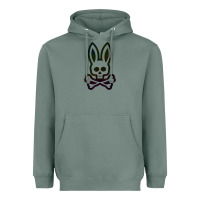 Sage psychedelic bunny easter day, qsycho bunnies, easter 2022 Heavyweight Hoodie - linhVisuals