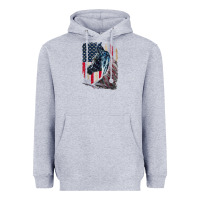 Heather Grey patriotic horse american flag   horse vintage Heavyweight Hoodie - linhVisuals