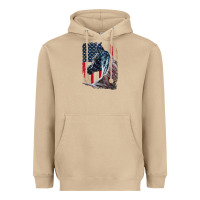 Mushroom patriotic horse american flag   horse vintage Heavyweight Hoodie - linhVisuals