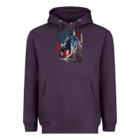 Plum patriotic horse american flag   horse vintage Heavyweight Hoodie - linhVisuals