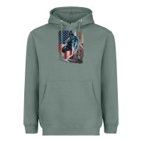 Sage patriotic horse american flag   horse vintage Heavyweight Hoodie - linhVisuals