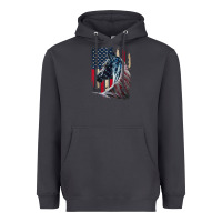 Smoke patriotic horse american flag   horse vintage Heavyweight Hoodie - linhVisuals