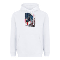 White patriotic horse american flag   horse vintage Heavyweight Hoodie - linhVisuals