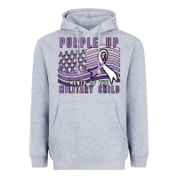Heather Grey purple up month of the military child Heavyweight Hoodie - linhVisuals