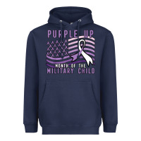 Navy purple up month of the military child Heavyweight Hoodie - linhVisuals