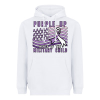 White purple up month of the military child Heavyweight Hoodie - linhVisuals
