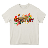 Cream cinco de mayo secretary Heavy Core Tee - CowGirlArtShop