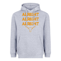 Heather Grey texas pride state usa alright alright alright t shirt Heavyweight Hoodie - linhVisuals