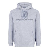 Heather Grey georgetown university Heavyweight Hoodie - linhVisuals