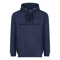 Navy georgetown university Heavyweight Hoodie - linhVisuals