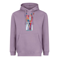 Lavender Paint Brushes Heavyweight Hoodie - linhVisuals