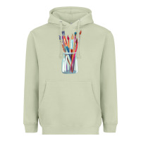 Matcha Paint Brushes Heavyweight Hoodie - linhVisuals
