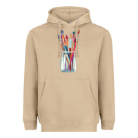 Mushroom Paint Brushes Heavyweight Hoodie - linhVisuals