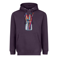 Paint Brushes Heavyweight Hoodie | Teevron