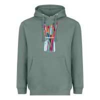 Sage Paint Brushes Heavyweight Hoodie - linhVisuals
