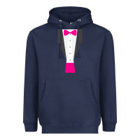 Navy pink tux tuxedo Heavyweight Hoodie - linhVisuals