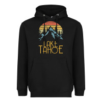 Black vintage lake tahoe california nevada retro t shirt Heavyweight Hoodie - linhVisuals
