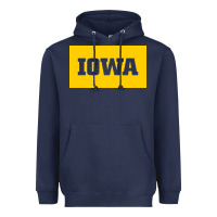 Navy University of Iowa, UIowa, Iowa, apparel Heavyweight Hoodie - linhVisuals