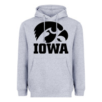 Heather Grey university of iowa athletics teams gear Heavyweight Hoodie - linhVisuals