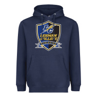 Navy lehman college lightning Heavyweight Hoodie - linhVisuals