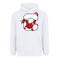 White suny cortland red dragons Heavyweight Hoodie - linhVisuals