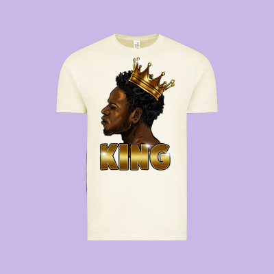 Black King Vintage Tee Designed By Fadigitalartstudio