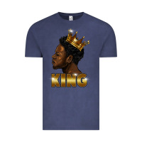 Vintage Denim black king Vintage Tee - FaDigitalArtStudio